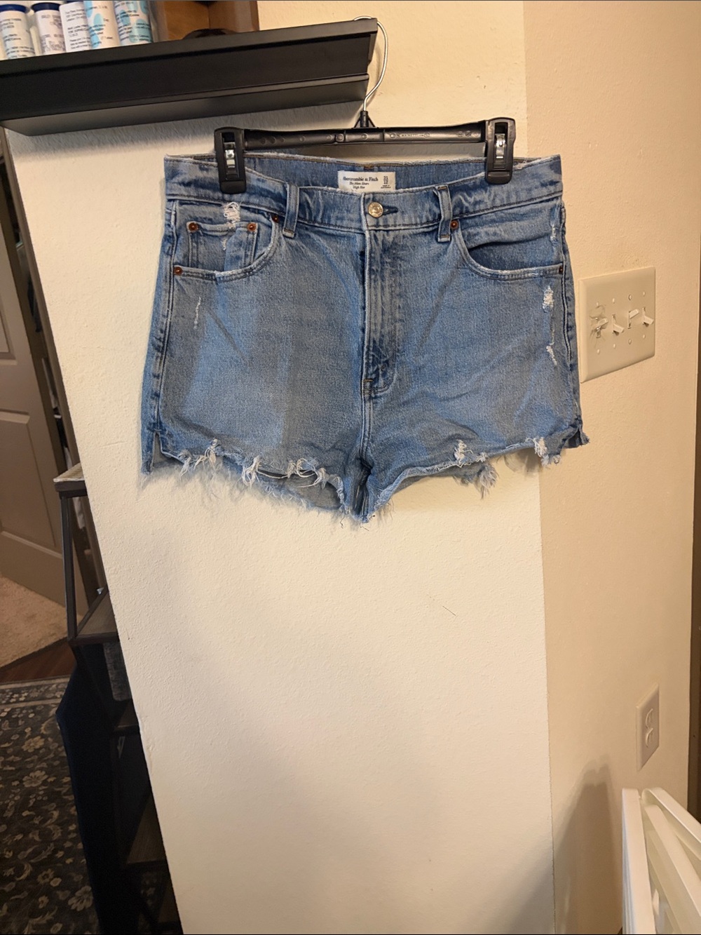 Abercrombie & Fitch Light Blue Denim Cutoff Shorts
